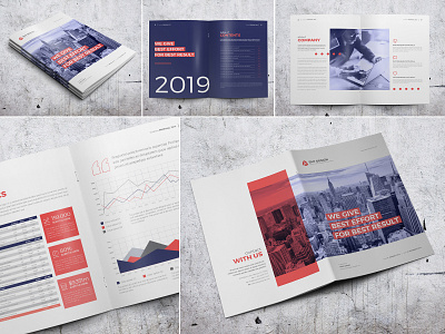 Business Proposal 2019 a4 annual report blue blue brochure brochure design business clean company company brochure corporate creative designer elegant emydesign indesign infographics informational light magazine minimal