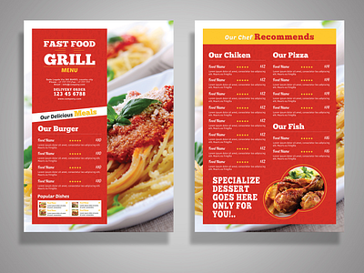 Elegant Restaurant Flyer business cafe clean editable flyer food food list food menu hotel menu psd psd template resorts restaurant simple take away