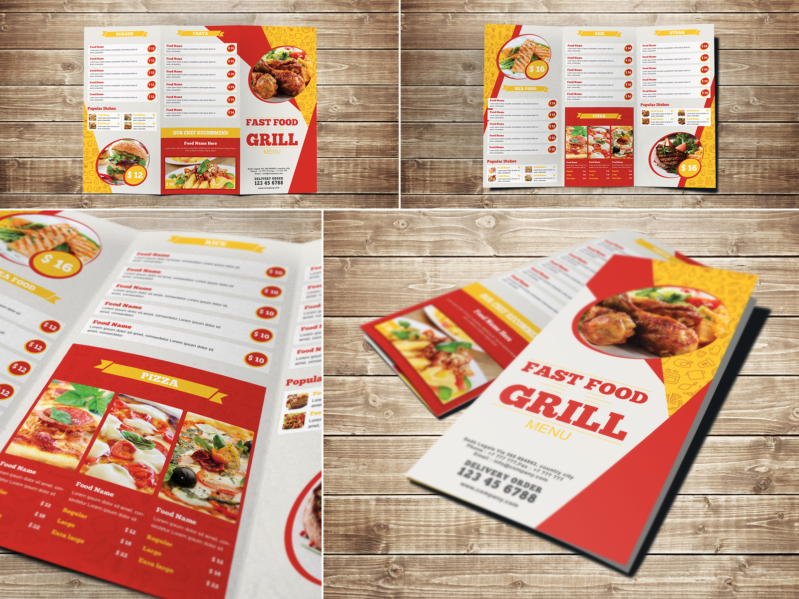 Elegant Restaurant Trifold Menu by Amal Kabichi on Dribbble