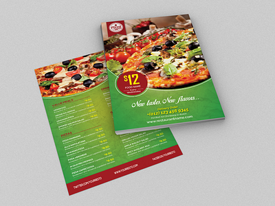 Pizza Restaurant Menu Flyer