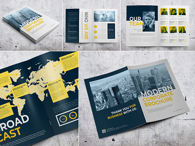 Modern Corporate Brochure a4 annual report blue blue brochure brochure design business clean company company brochure corporate creative design elegant emydesign indesign infographics informational light magazine minimal