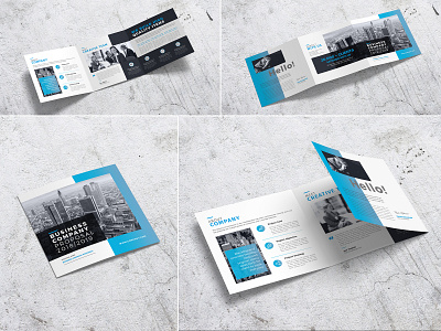 Square Business Company Proposal Tri-Fold agency analytic art deco brochure business business template company corporate creativity deco financial infographics map marketing minimalist modern orange photography professional psd