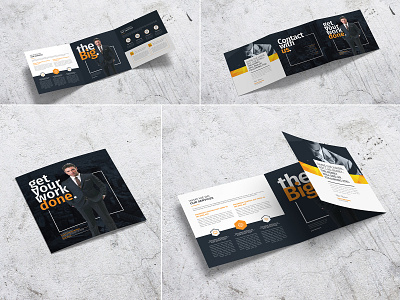 Square Clean Annual Tri-Fold agency analytic art deco brochure business business template company corporate creativity deco financial infographics map marketing minimalist modern orange photography professional psd