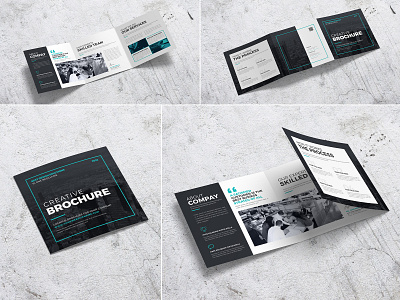 Creative Square Annual Tri-Fold agency analytic art deco brochure business business template company corporate creativity deco financial infographics map marketing minimalist modern orange photography professional psd