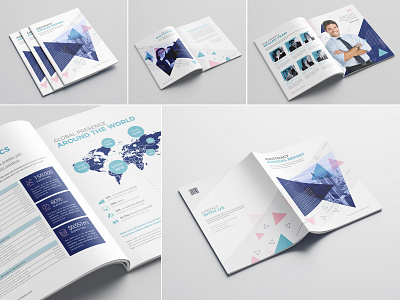 Abstract Annual Report a4 annual report brand branding business clean company corporate creative design elegant emydesign indesign infographics informational letter light magazine minimalist modern