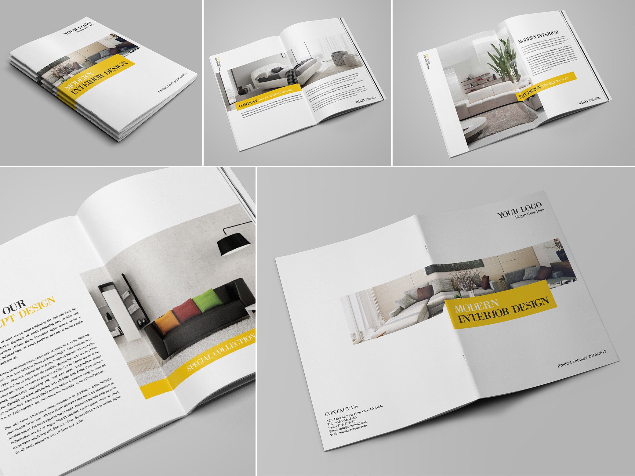 Modern Interior Design Brochure/Catalog by Amal Kabichi on Dribbble