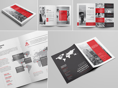 Company Brochure Template 16 Page a4 annual report brand branding business clean company corporate creative design elegant emydesign indesign infographics informational letter light magazine minimalist modern