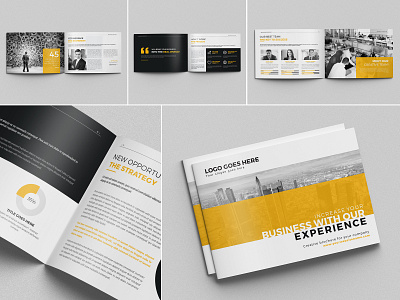 Clean Company Profile a5 brand branding business clean company corporate creative design emydesign idml indd. annual report indesign infographics informational landscape light magazine minimalist modern