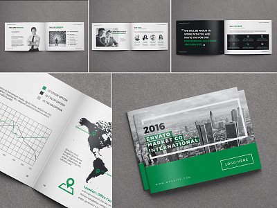 Green Landscape Brochure a5 abstract annual report brand branding brochure design business clean company corporate creative design emydesign green indesign infographics informational landscape light magazine