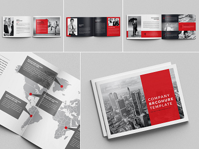 Company Brochure Template a5 abstract annual report brand branding brochure design business clean company corporate creative design emydesign green indesign infographics informational landscape light magazine