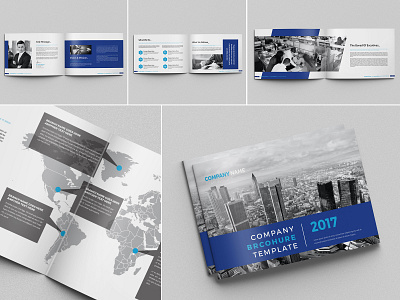 Multipurpose Company Profile a5 abstract annual report blue brand branding brochure design business clean company corporate creative design emydesign indesign infographics informational landscape light magazine