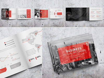 Business Annual Brochure a5 brand branding business clean company corporate creative design emydesign idml indd. annual report indesign infographics informational landscape light magazine minimalist modern