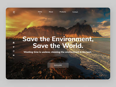 Save Environment branding clean design new newdesign online ui ux web website