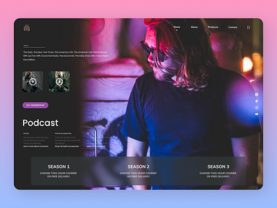 Podcast Landing Page branding clean design new newdesign online ui ux web website