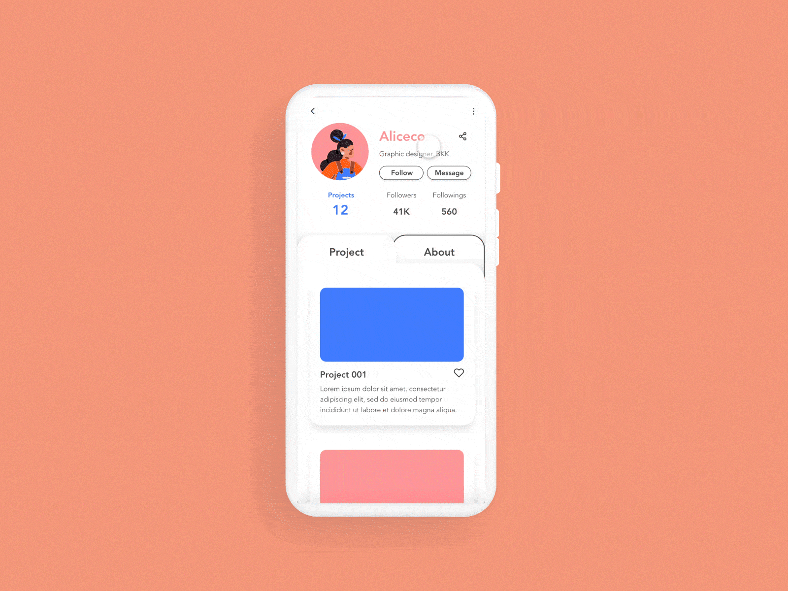 Daily UI #006: User Profile adobexd app dailyui design motion portfolio profile prototype ui user xd