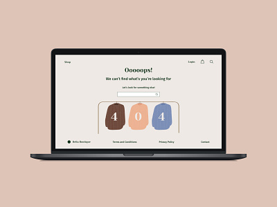 Daily UI #008: 404 Page 404 dailyui design e commerce error fashion ui web website xd