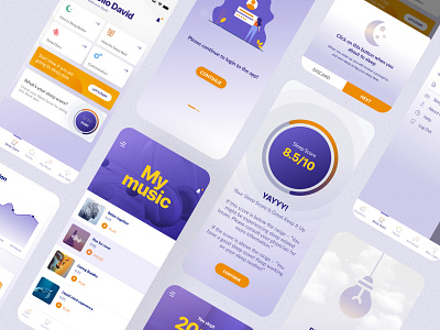 Tracking your Sleep appdesign branding figma graphic design healthcare logo mobileapp sleepapp ui uiux xd