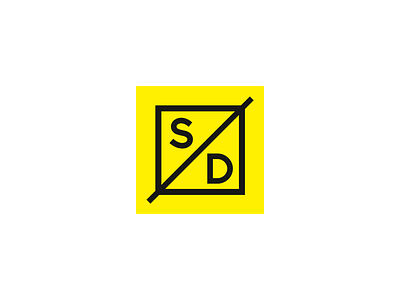 S/D Logo brand logo logotype my s simple stickermule stickers yay yellow