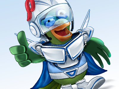 Bezeq Superhero Mascot character illustration parrot photoshop superhero mascot