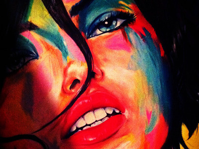 Adriana Lima acrylic colors painting