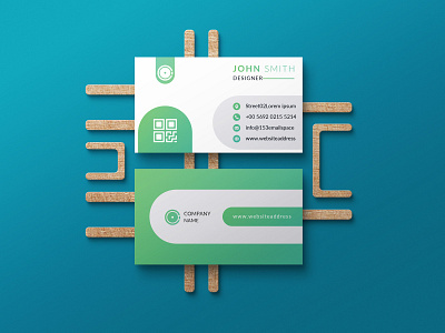 Green Corporate Business Card Design