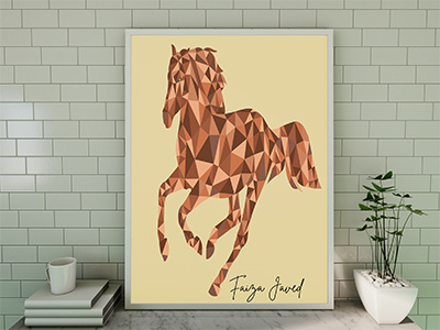 Low Poly Art digital art illustrator design low poly low poly art low poly design low poly horse low poly portrait polygonal design