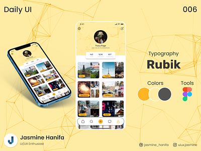 User Profile #DailyUI #006 daily 100 challenge daily ui design mobile app travel app ui user profile ux