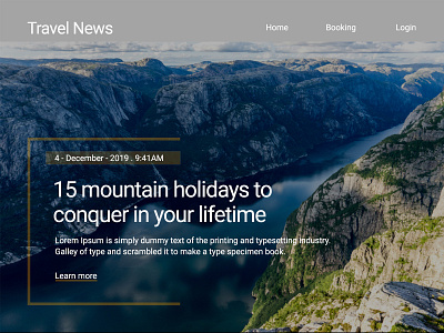 Travel news creative creativity travel ui ui deisgn ui desgin ui design ui designer ui designs uidesign web design webdesign website website design