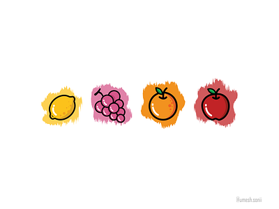 Cute Fruit Emoji #2 digital art emoji emojies fruit fruit emojies icon illustrator logo umeshsonii vector