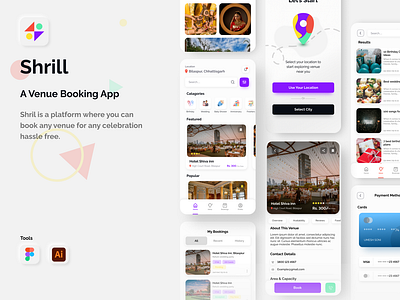 Shril: The Venue Booking App UX/UI Case Study android app app design product designing ui ui design umeshsonii ux ux research ux ui ux ui case study