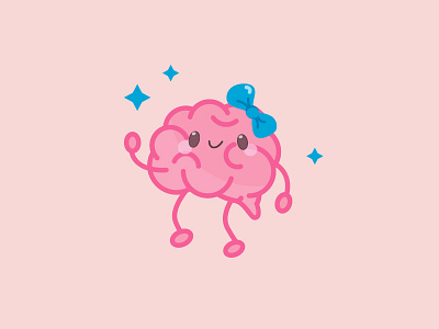 Brain brain cute illustration pink