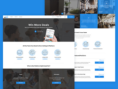GreatAgent responsive website design adaptive blue interface layout minimal responsive simple site ui ux web website