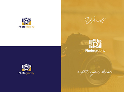 Photography business camera clean corporate creative design elegant graphic icon idea innovation letter logo photography