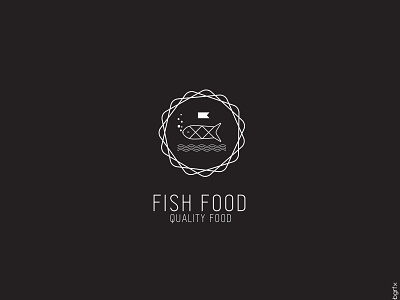 Minimal fish logo