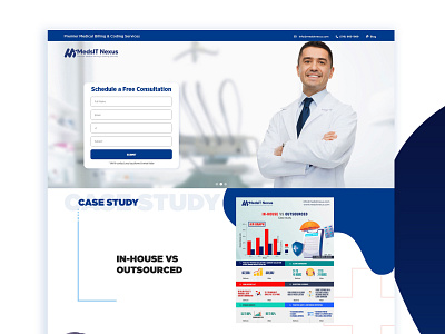 Landing Page Design - UI/UX- Medical Webpage doctor landing page webpage