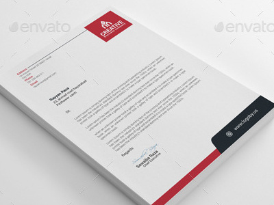 Letterhead business clean corporate corporate letterhead creative editable elegant eps header letter letterhead letterhead template