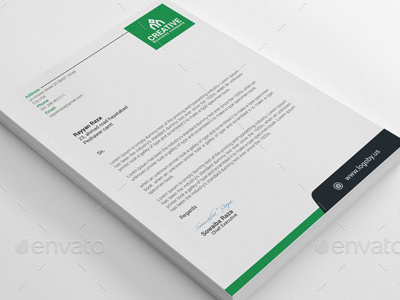 Letterhead business clean corporate corporate letterhead creative editable elegant eps header letter letterhead letterhead template