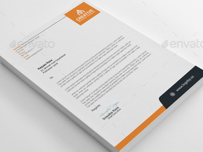 Letterhead business clean corporate corporate letterhead creative editable elegant eps header letter letterhead letterhead template