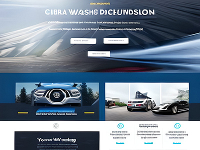 Car Wash Landing Page Mockup UI Design