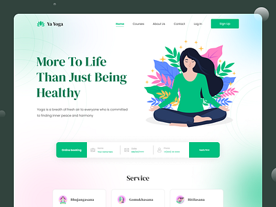 Yoga webtemplate eye chatchy design fitness landing page uix website yoga