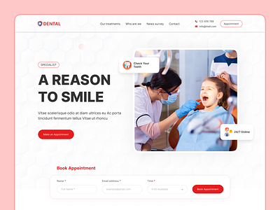 Dental Clinic Website Template Design