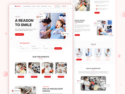 Dental Clinic Website template full view clinic eye chatchy design medical therapy