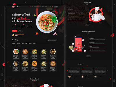 Best of Test Restaurant Website Template Design branding cake design eating food food delivery foodie homepage hotel hungry new design restaurant restaurante souce test of food trending design ui design ux design website template