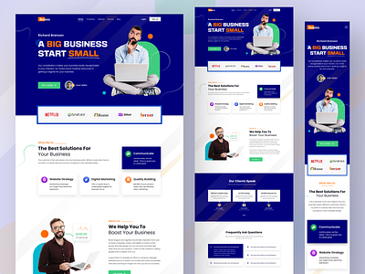 Digital Business Agency Website, landing page, uiux, modern