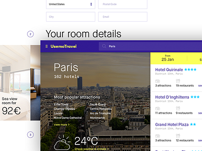 Booking travel by Usemo clean dashboard form minimal reservation travel ui ux