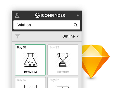 Iconfinder for SketchApp plugin concept dashboard icons interface plugin sketch tool ui ux