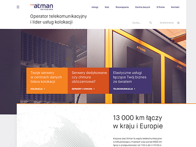 ATMAN homepage interface landing page product service ui ux web design