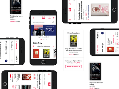 Book store eshop design ecommerce interface mobile shop ui ux