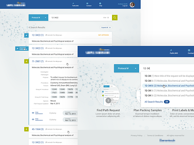 Laboratory samples dashboard data interface manage ui ux