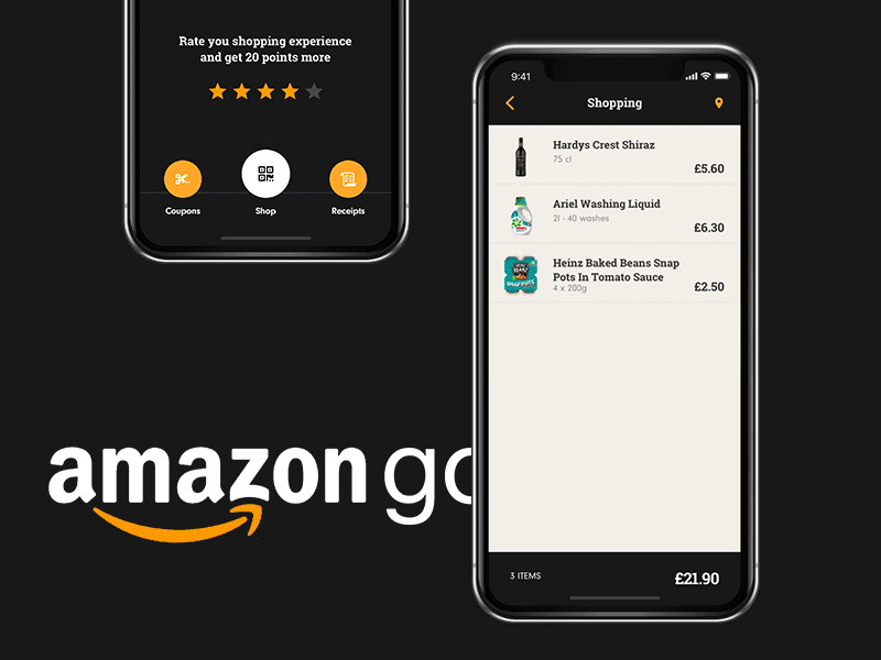 Amazon Go app amazon animation ecommerce mobile